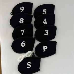 Black Numbered golf iron covers for Outdoor Games